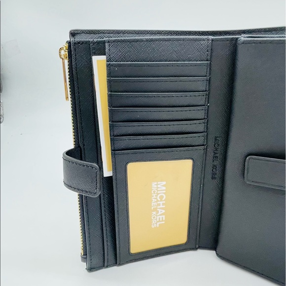 Michael Kors Large Double Zip Wallet Wristlet Black - Picture 7 of 9